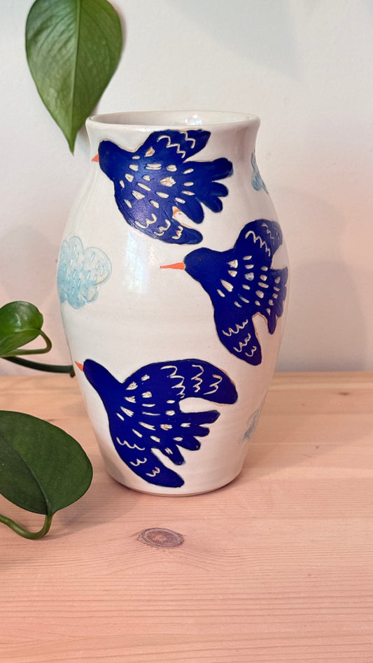Flying Birds Vase