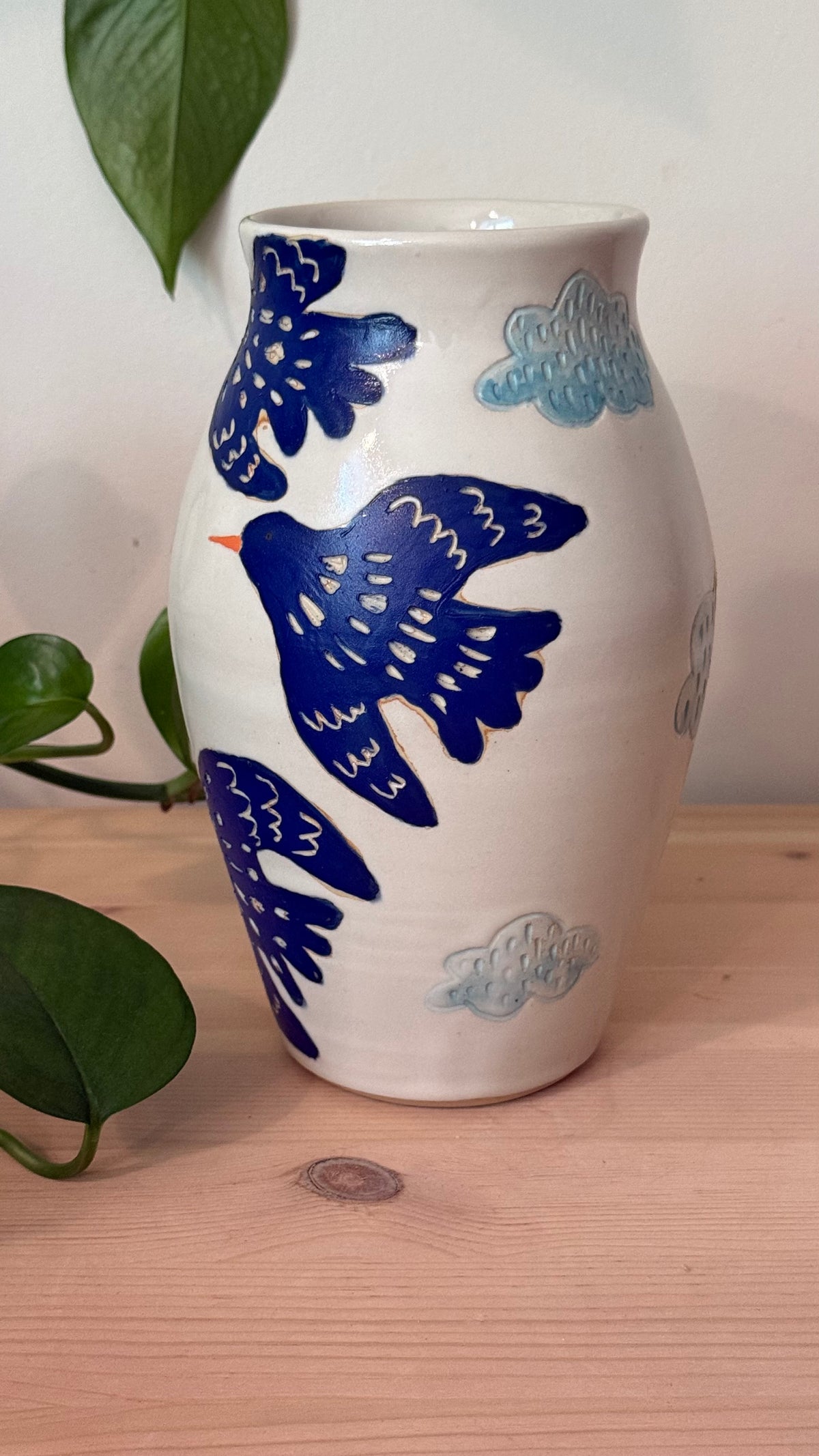 Flying Birds Vase
