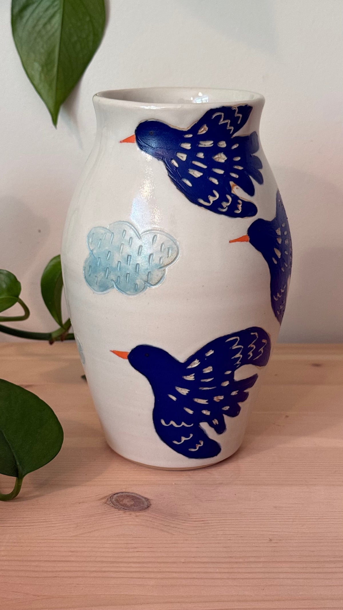 Flying Birds Vase