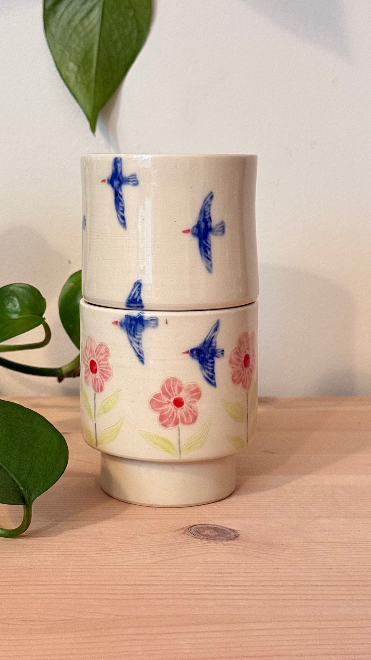 Garden Themed Stacking Cups