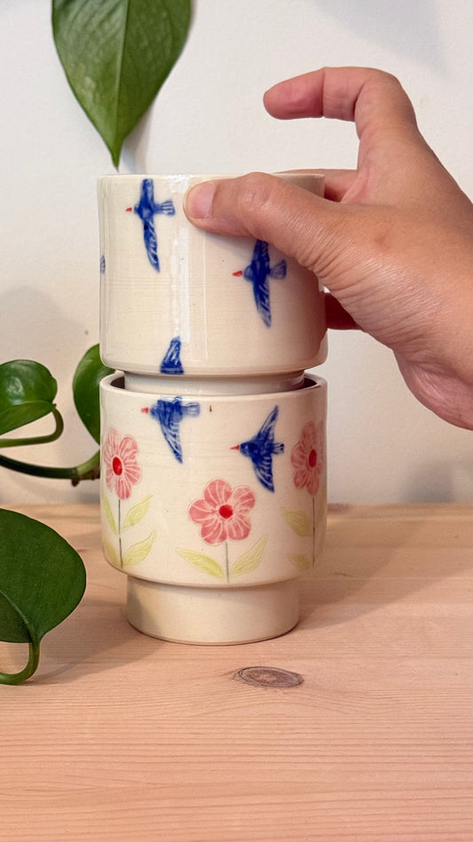 Garden Themed Stacking Cups