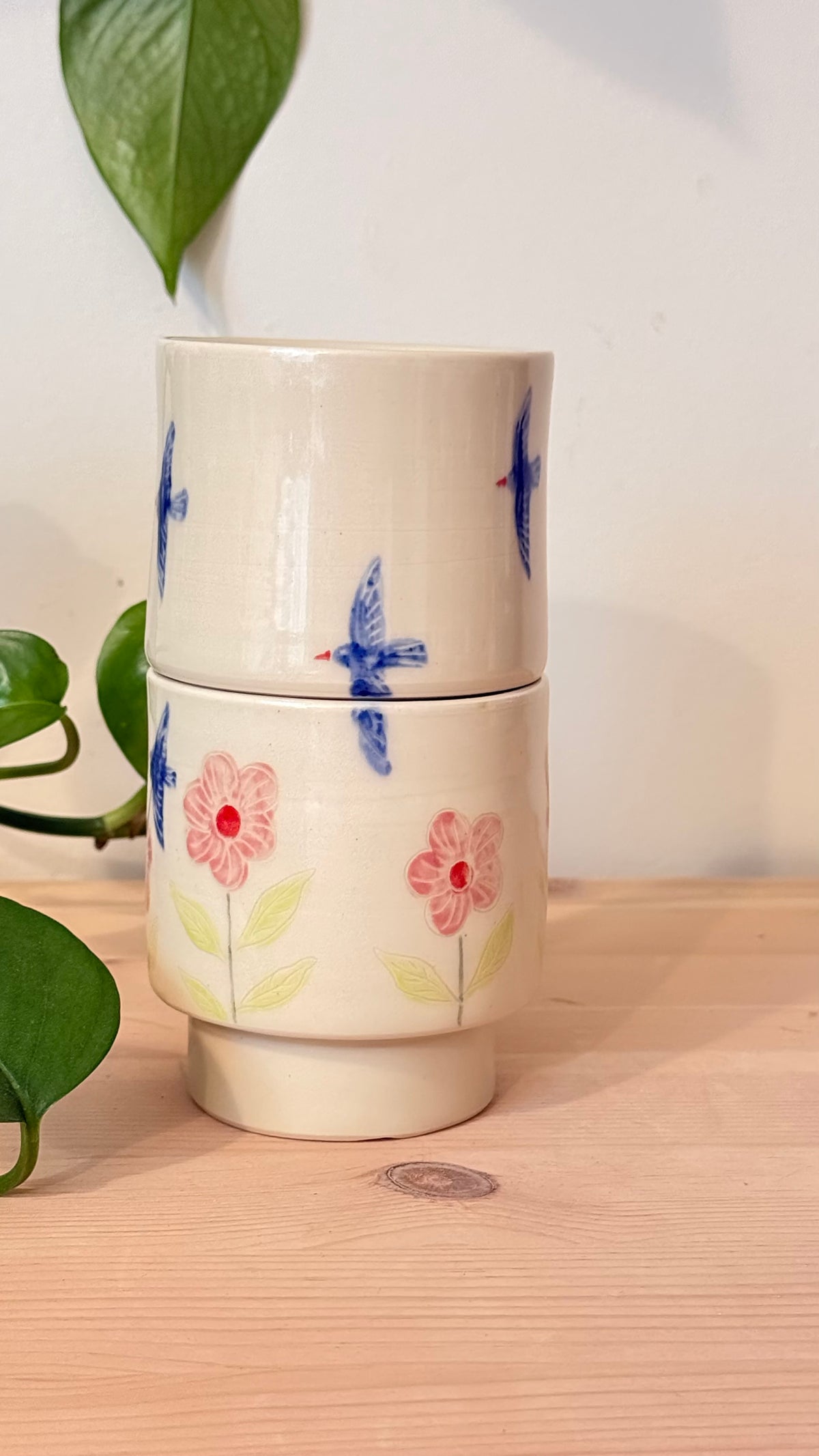 Garden Themed Stacking Cups