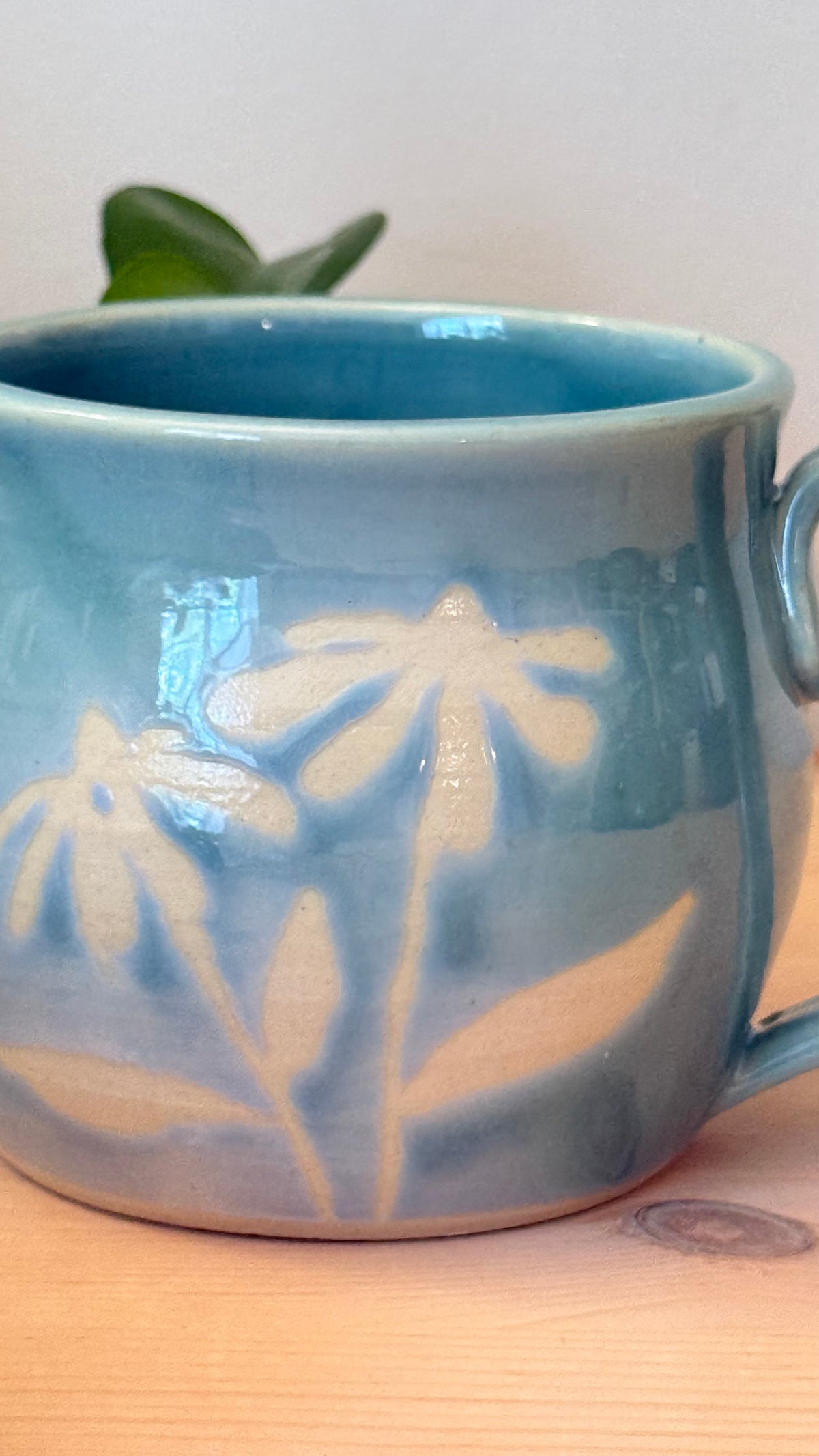 Coneflower Impression Mug (Light Blue)